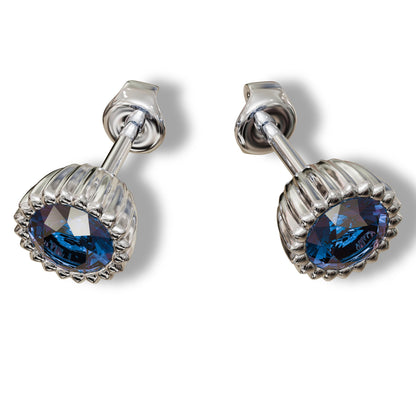 Blue Topaz Earrings,Silver Stud Earrings,Gemstone Earrings,Birthstone Earrings,Blue Earrings,Birthstone Jewelry,Gift for Her,Bridesmaid Gift