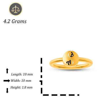 Engraved Signet Ring, Adjustable Pinky Ring, Minimalist Claddagh Cameo Ring, Custom Handwriting Name Letter Initial Couples Elden Inspired