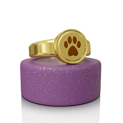 Paw Print Ring, Fingerprint Jewelry, Silver Pet Memorial Gift, Personalized Pet Lover Ring, Dog Remembrance Gift,Cat Lover Gift,Gift for Mom