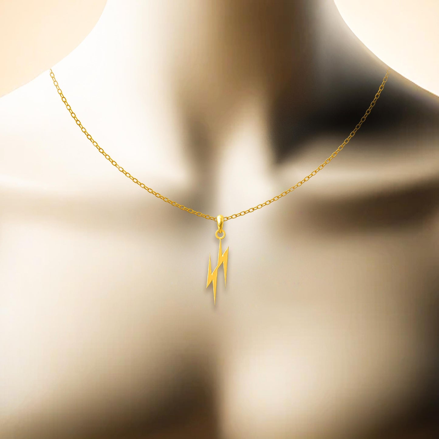 Handmade 925 Sterling Silver Lightning Bolt Necklace–Dainty Gold Plated Charm,Silver Charms,Layering Necklace,Statement Pendant,Gift for Her