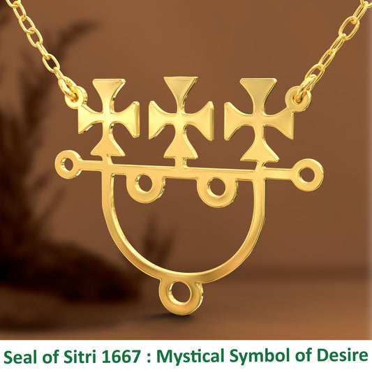 Sitri Sigil Necklace,Occult Pendant,Gothic Witchcraft Jewelry,Wiccan Demon Charm,Silver & Gold Witch Necklace,Gift for Her-handmade pendant
