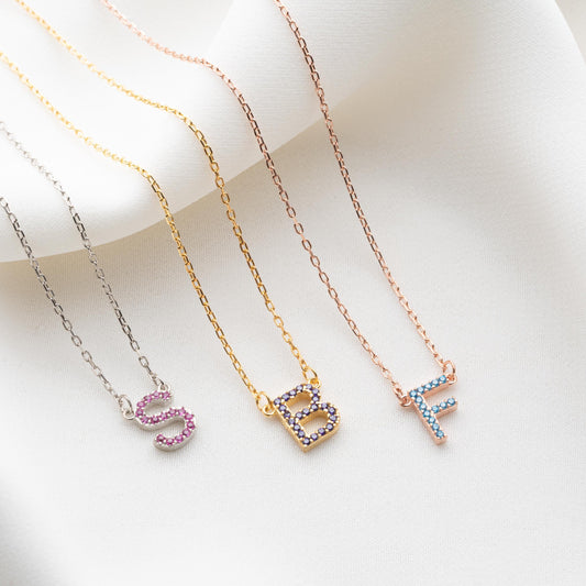 Letter Initial Necklace,Minimalist Bubble Charm Jewelry,Personalized Name Necklace, Birthday Gift for Her, Necklace for Women,Charm Necklace