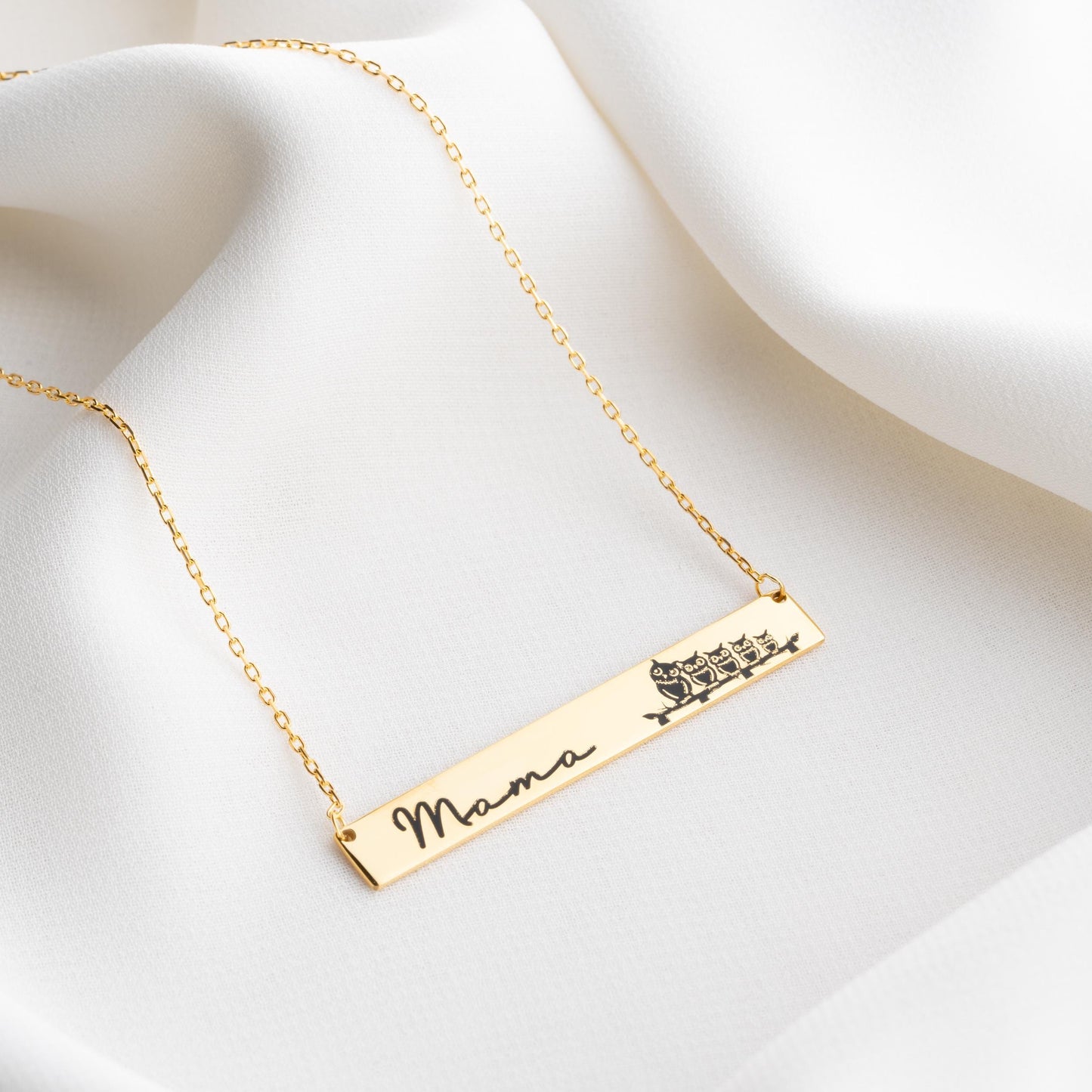 Bar Necklace - Custom Gold Name Bar Necklace, Personalized Mom Jewelry, New Mom Gift, Necklace for Mom, Mother's Day Gift, Gifts for Mom