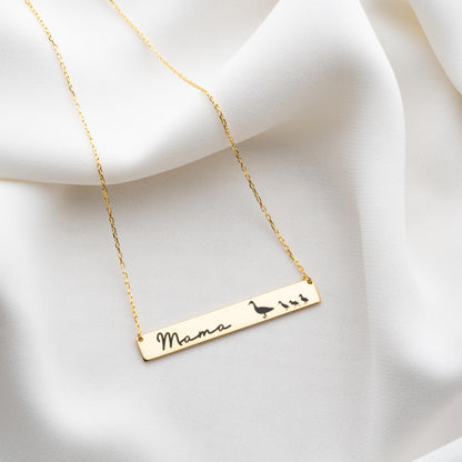Mom Bar Necklace, Gold Name Bar Jewelry, Custom Personalized Necklace for Mom, New Mom Gift, Mothers Day Gift, Personalized Jewelry for Her
