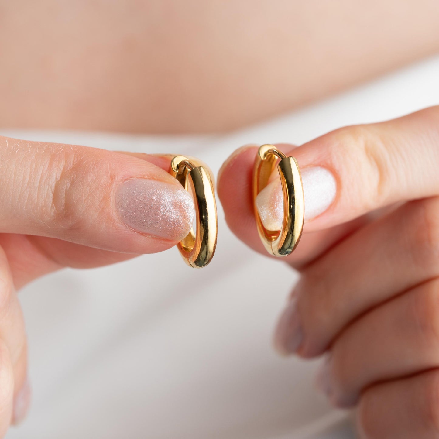 Hoop Earrings, Gold Silver Huggie Hoops, Small Thin Double Pearl Beaded Hoops,Heart Custom Large Hoop Earrings,Trendy Jewelry Gift for Women