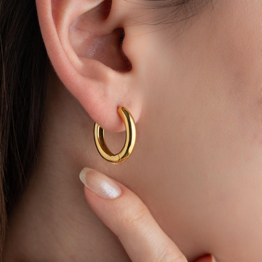 Hoop Earrings, Gold Silver Huggie Hoops, Small Thin Double Pearl Beaded Hoops,Heart Custom Large Hoop Earrings,Trendy Jewelry Gift for Women