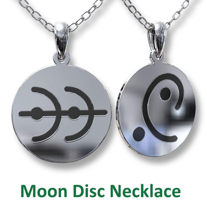 Moon Necklace - Custom Engraved Locket Necklace, Silver or Gold Name Necklace, Charm Pendant, Handmade Gift for Him, Personalized Jewelry