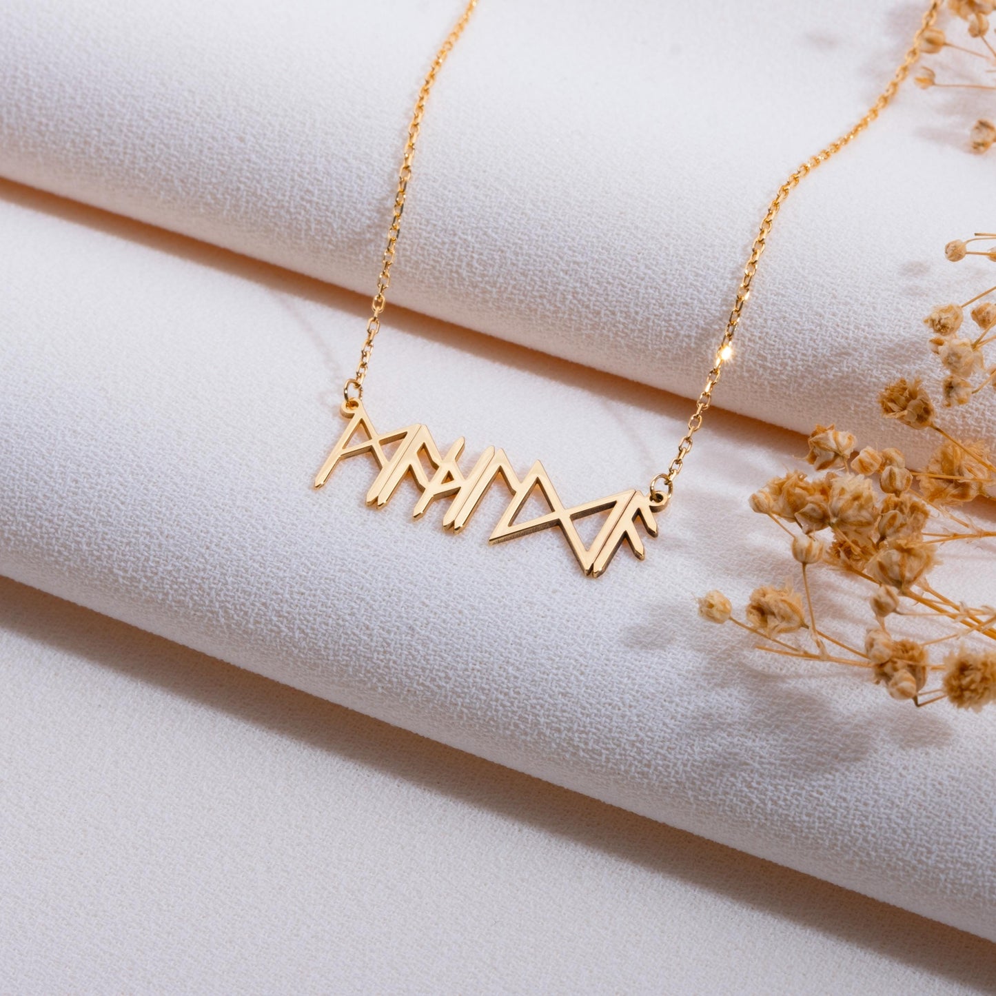 Viking Name Necklace, Custom Nameplate Necklace, Personalized Jewelry, Silver Necklace with Name, Gift for Her, Birthday Personalized Gift
