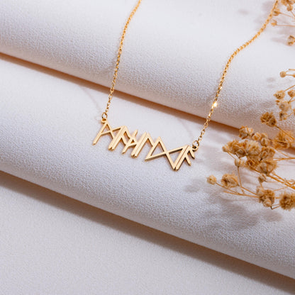 Viking Name Necklace, Custom Nameplate Necklace, Personalized Jewelry, Silver Necklace with Name, Gift for Her, Birthday Personalized Gift