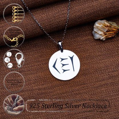 Cuneiform Name Necklace, Sumerian Tablet Pendant, Personalized Charm Necklace,Silver Necklace,Men's & Women's Jewelry, Birthday Gift for Her