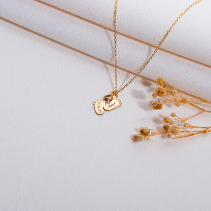 Footprint Necklace, Baby Name Necklace, Gift for Mom, Mother's Day Jewelry, New Mom or Miscarriage Gift, Mama Necklace, First Time Mom Gift.