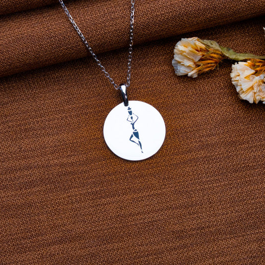 African Water Carrier Necklace, Ethnic Pendant,925 Sterling Silver, Gold Necklace,Handmade Jewelry, Custom Dainty Necklace,Personalized Gift