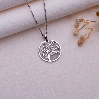 Tree of Life Necklace,Handmade Silver or Gold Family Tree Pendant, Dainty Statement Jewelry,Gift for Her, Pendant Necklace,Tree Life Jewelry