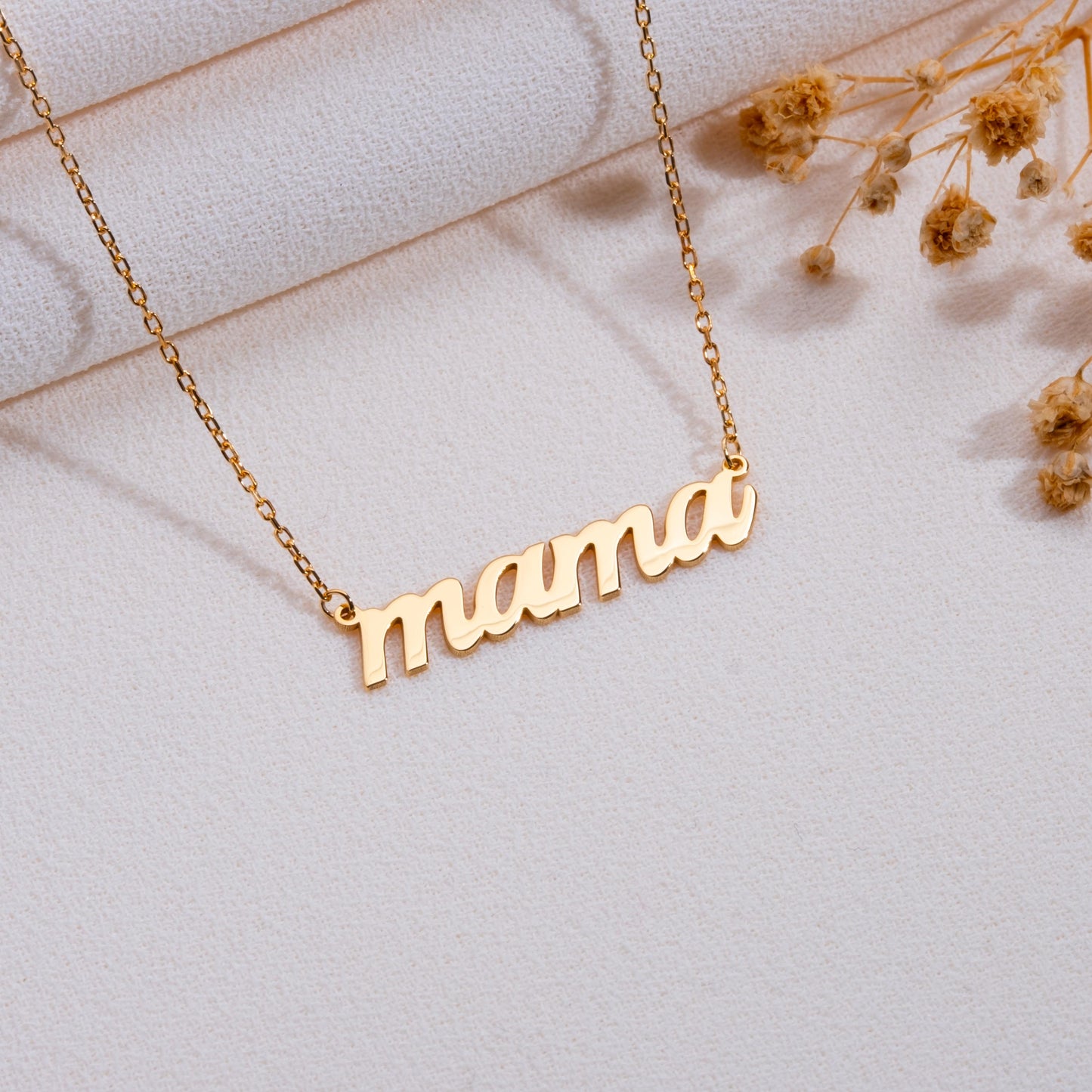 Mama Necklace, Custom Nameplate Necklace,Silver or Gold Dainty Gift for Mom,Personalized Mama Jewelry, Necklace for Women, Mom Gift,handmade