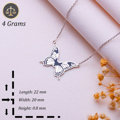 Dainty Butterfly Necklace – Monarch Butterfly Jewelry, Personalized Handmade Gift for Her, Minimalist Birthday or Anniversary Gift for Mom