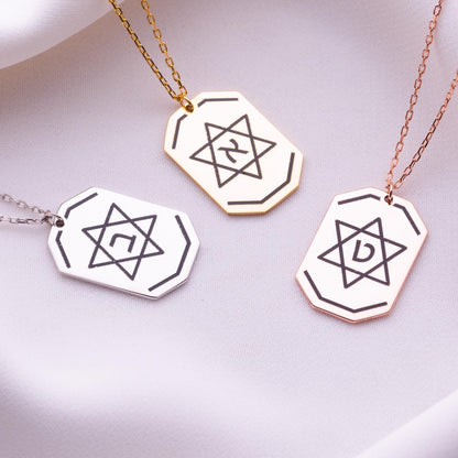 Star of David pendant, Silver Plate Pendant, Dainty Tiny Jewish Jewelry, Israeli Hebrew Necklace for Women, Religious Hanukkah Gift