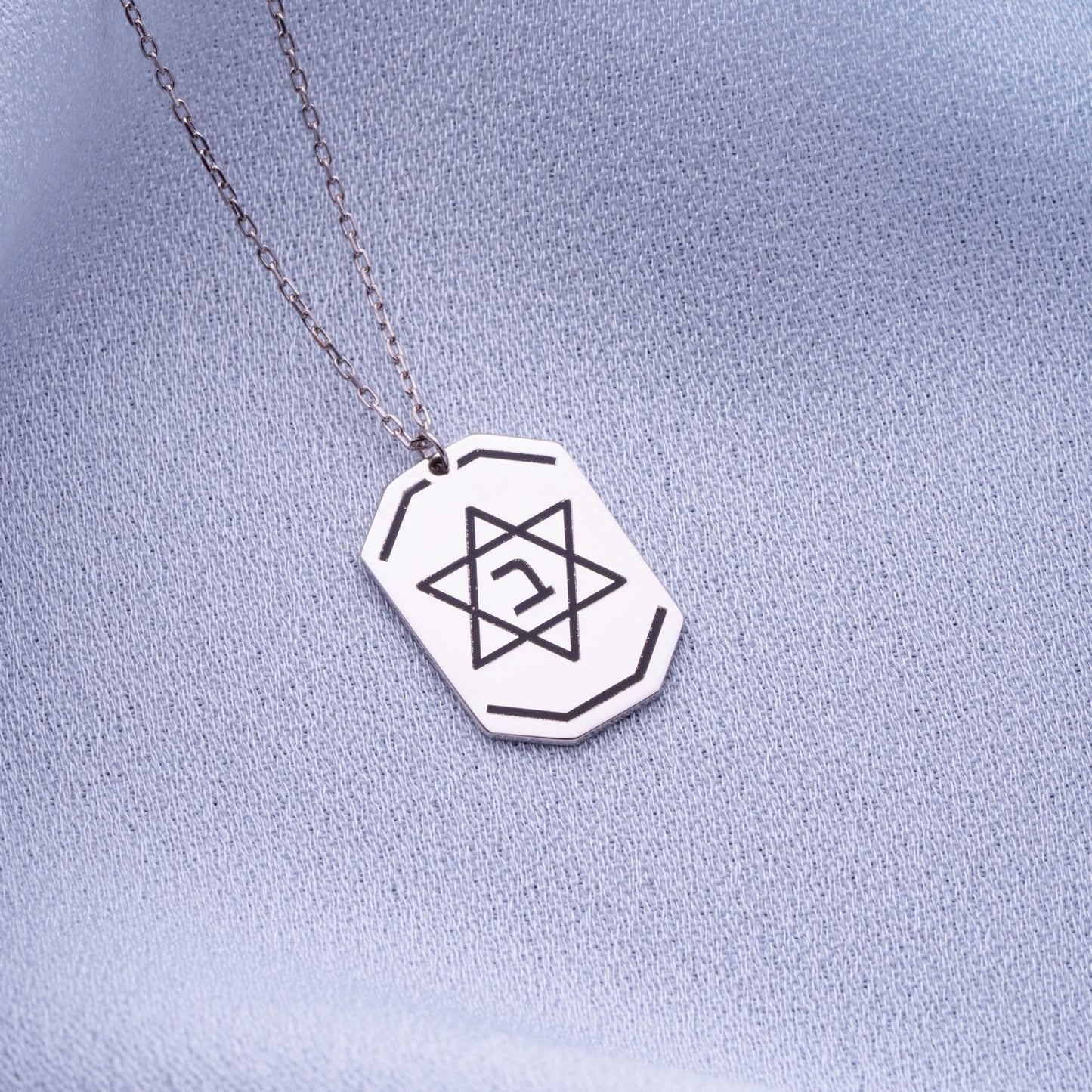 Star of David pendant, Silver Plate Pendant, Dainty Tiny Jewish Jewelry, Israeli Hebrew Necklace for Women, Religious Hanukkah Gift
