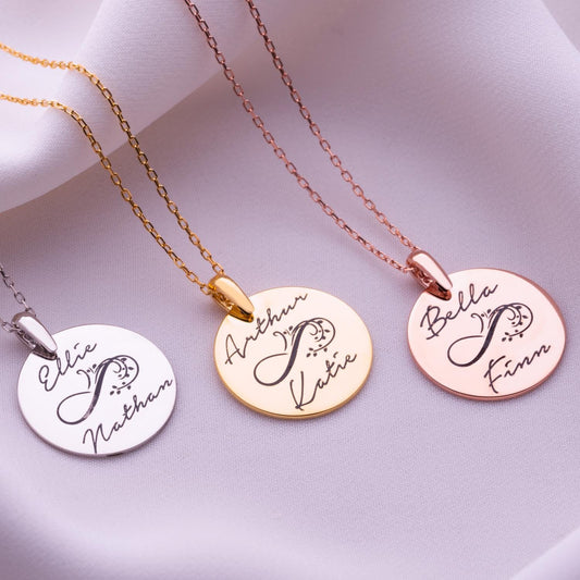 Custom Locket Necklace – Personalized Gold or Silver Infinity Pendant, Engraved Couple Gift, Handmade Dainty Jewelry, Unique Love Keepsake