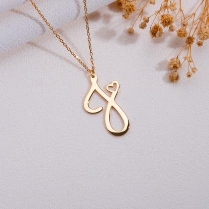 J Initial Necklace, Silver or Gold Letter J Pendant,Dainty Personalized Charm Necklace, Custom Gift for Her,Minimalist Jewelry,handmade gift