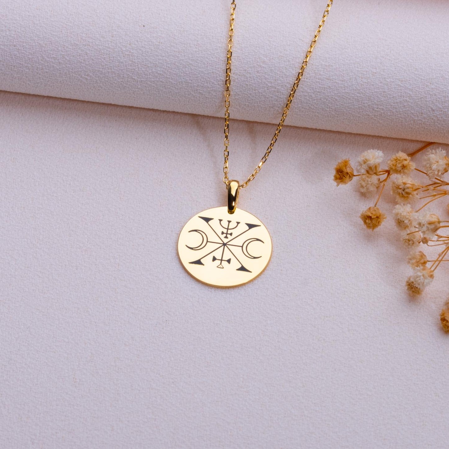 Decarabie Sigil Pendant – Protection Necklace, Custom Occult Jewelry, Silver Magik Amulet, Gothic Halloween Necklace, Supernatural Gift.