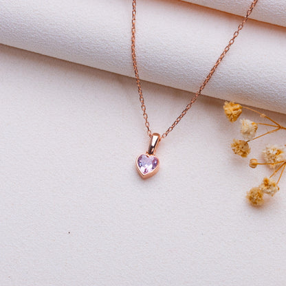 Birthstone Pendant Necklace • Custom Crystal Charm in Gold or Silver,Dainty Gemstone Necklace•Memorial or Personalized Gift,Handmade Jewelry