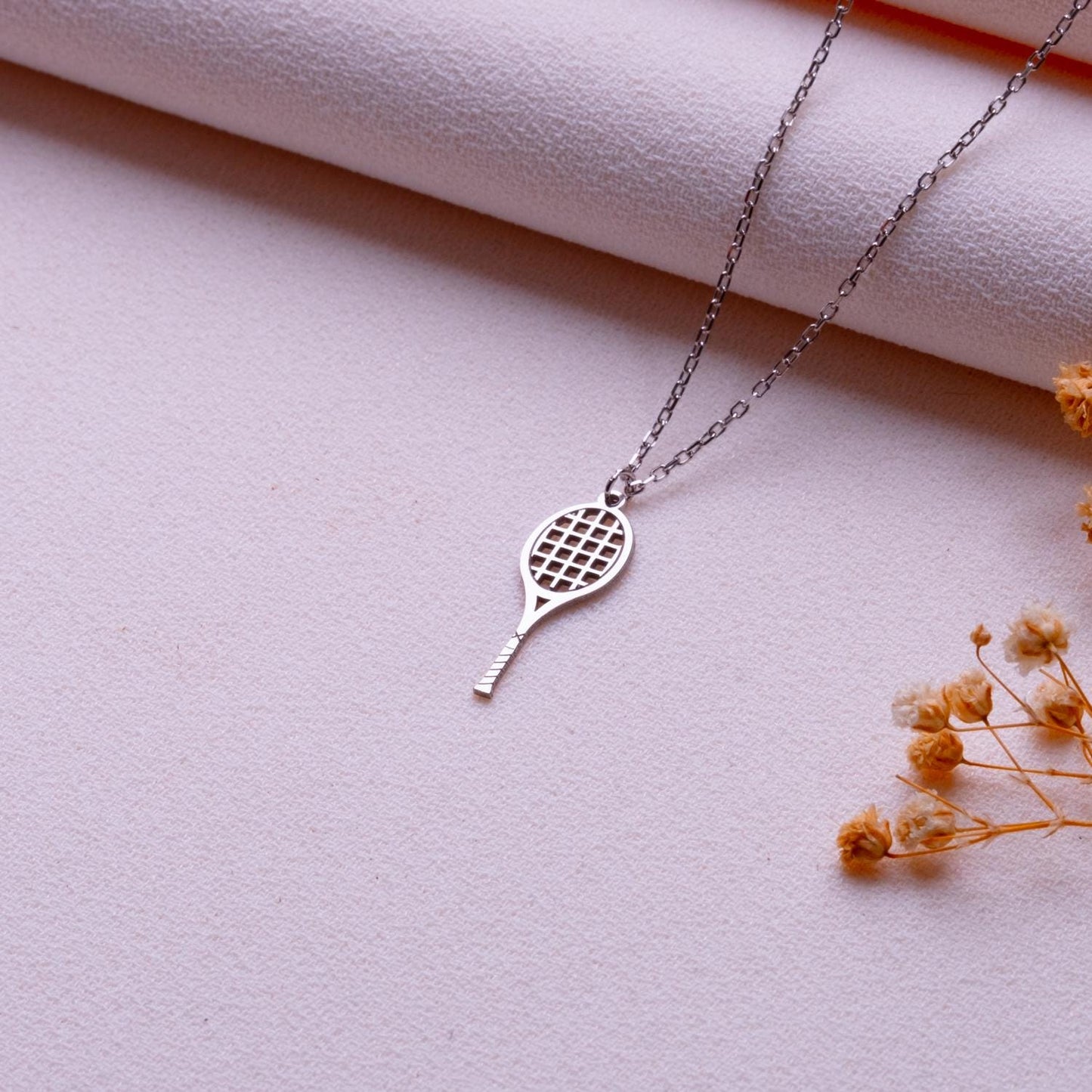 Tennis Pendant Necklace • Tennis Jewelry Gift for Her • Sports Charm for Teen Girls or Best Friend • Birthday Jewelry • I Love Tennis • Gift