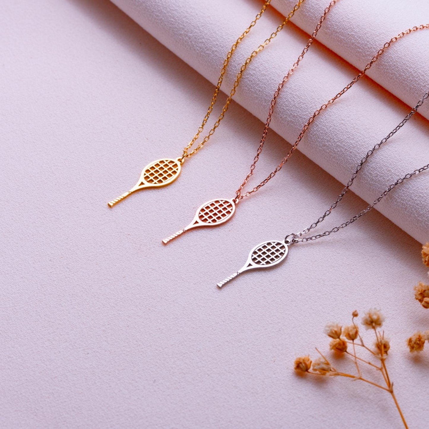 Tennis Pendant Necklace • Tennis Jewelry Gift for Her • Sports Charm for Teen Girls or Best Friend • Birthday Jewelry • I Love Tennis • Gift