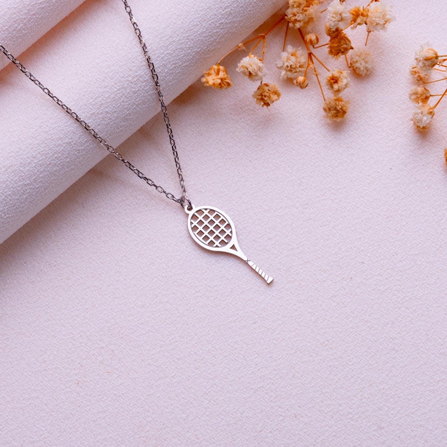 Tennis Pendant Necklace • Tennis Jewelry Gift for Her • Sports Charm for Teen Girls or Best Friend • Birthday Jewelry • I Love Tennis • Gift
