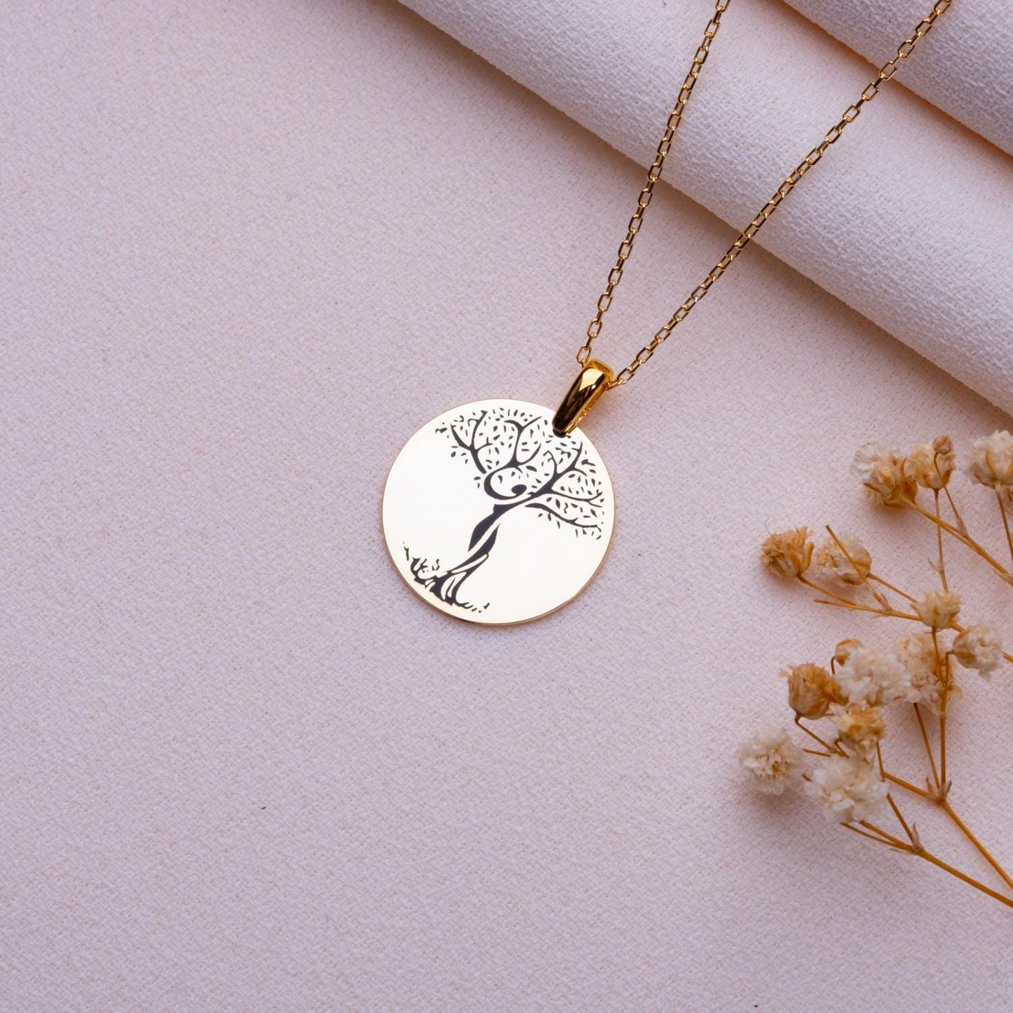 Tree of Life Pendant,Celtic Tree of Life Necklace,Silver Family Tree Charm,Minimalist Handmade Jewelry, Gift for Her, Birthday,Anniversary