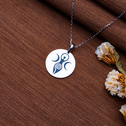 Spiral Goddess Necklace,Wiccan Symbol Pendant,Pagan Wicca Jewelry,Handmade CustomGift,Birthday,Galentine Gift,Personalized Jewelry Gift Idea