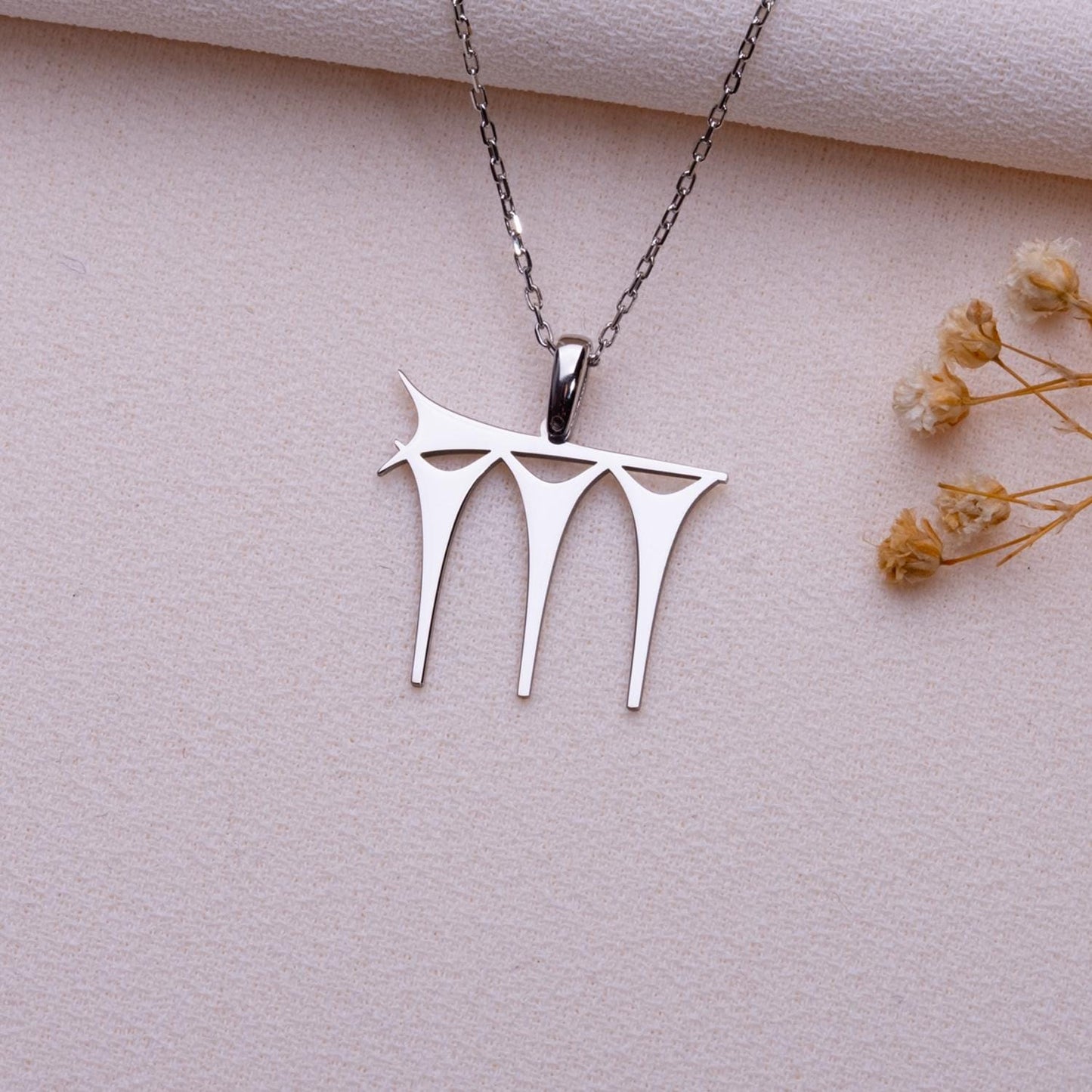 Cuneiform Name Necklace,Sumerian Jewelry,Handwriting Jewelry,Initial Tag-Carabiner Necklace,Name Logo Necklace,Customizable Charm,Gift Ideas