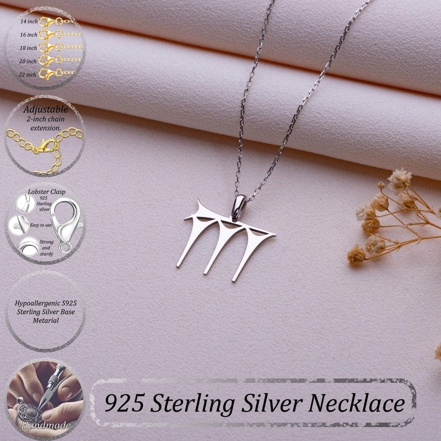 Cuneiform Name Necklace,Sumerian Jewelry,Handwriting Jewelry,Initial Tag-Carabiner Necklace,Name Logo Necklace,Customizable Charm,Gift Ideas