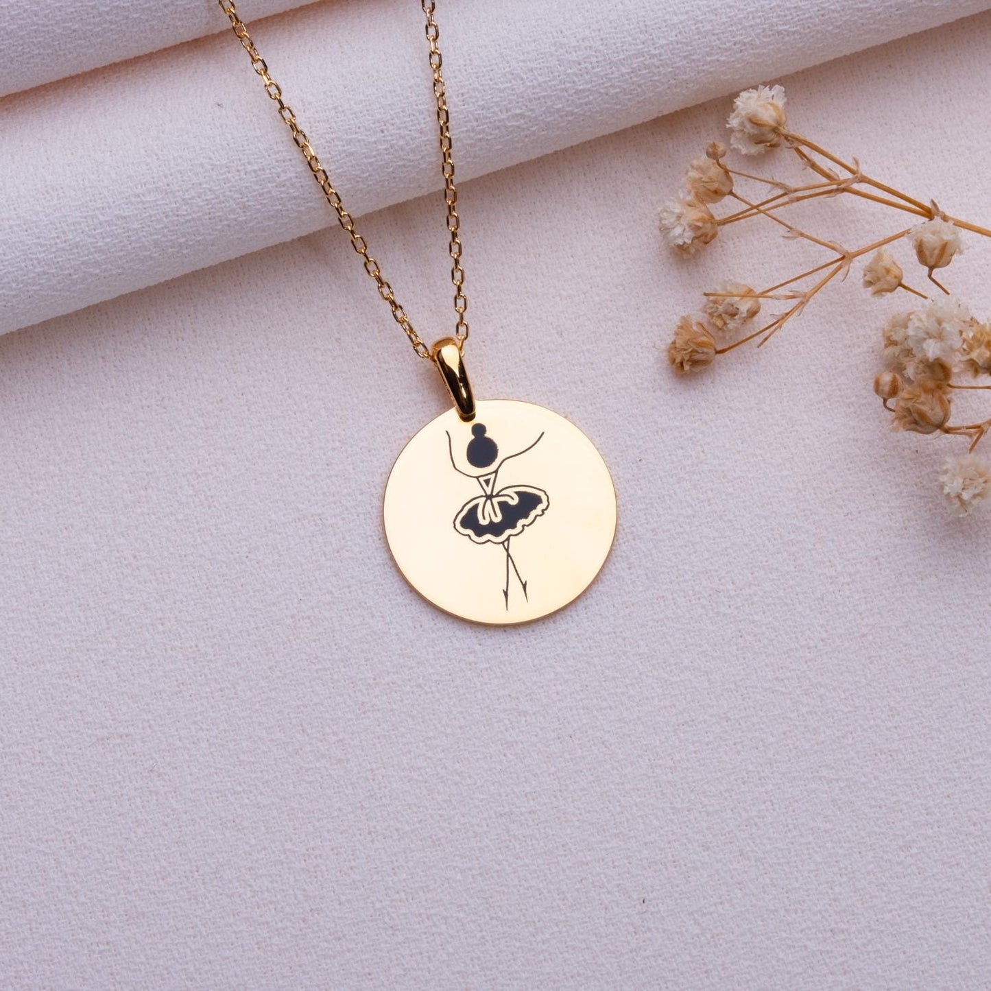Ballerina Necklace,Personalized Ballerina Jewelry,Minimalist Dance Gift for Her,Birthday Gifts, Personalized Gifts for Dancers,Handmade Gift