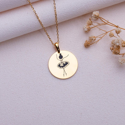 Ballerina Necklace,Personalized Ballerina Jewelry,Minimalist Dance Gift for Her,Birthday Gifts, Personalized Gifts for Dancers,Handmade Gift