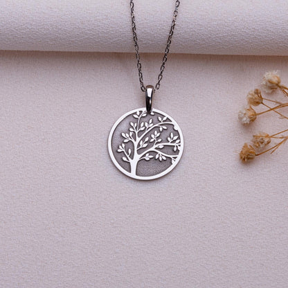 Tree of Life Necklace,Handmade Silver or Gold Family Tree Pendant, Dainty Statement Jewelry,Gift for Her, Pendant Necklace,Tree Life Jewelry