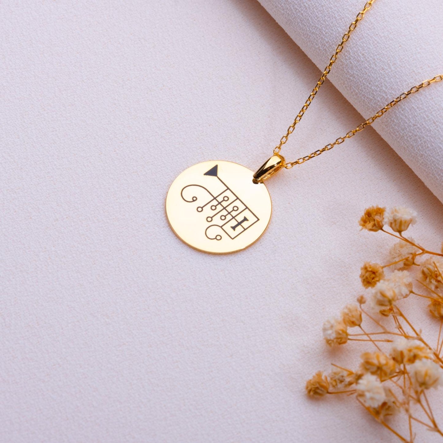 Ronove Sigil Pendant Necklace: 14K Gold Plated 925 Sterling Silver Talisman