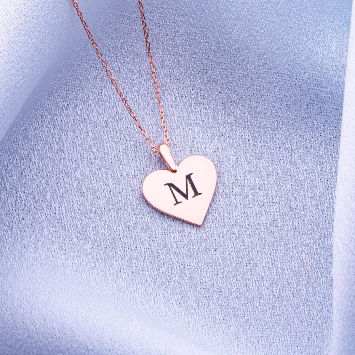 Heart Necklace-Gold Letter Name Necklace,Tiny Letter Pendant,Personalized Jewelry,Jewelry Gift for Her,Birthday,Mother's Day,Gift for Him.