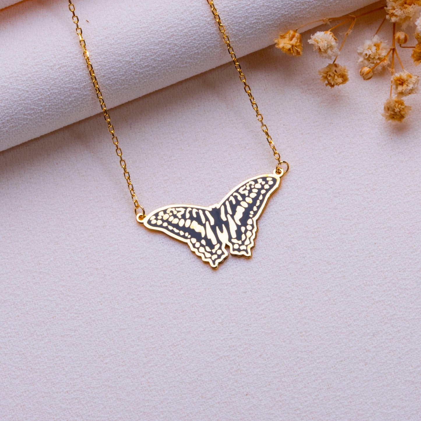 Butterfly Necklace • Dainty Pink or Silver Charm Pendant •Handmade Minimalist Jewelry•Unique Sister Gift•Delicate Wedding Necklace for Women