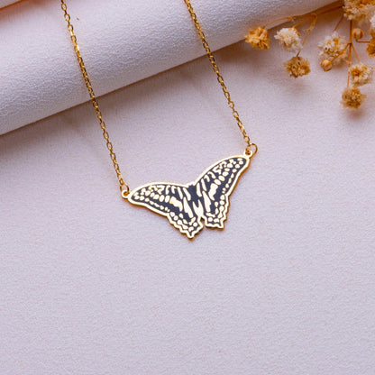 Butterfly Necklace • Dainty Pink or Silver Charm Pendant •Handmade Minimalist Jewelry•Unique Sister Gift•Delicate Wedding Necklace for Women