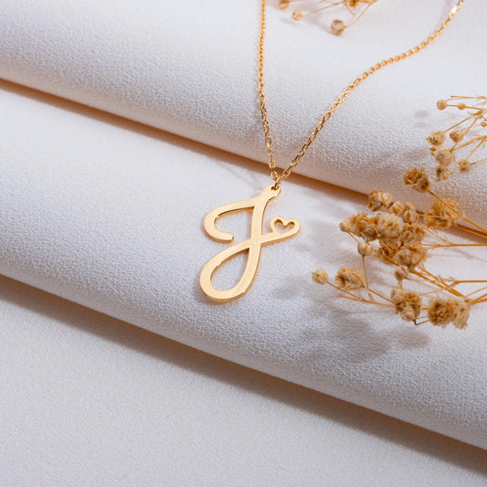J Initial Necklace, Silver or Gold Letter J Pendant,Dainty Personalized Charm Necklace, Custom Gift for Her,Minimalist Jewelry,handmade gift