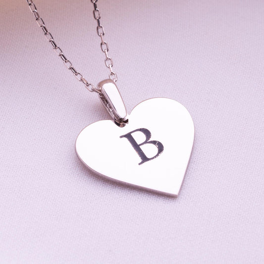 Heart Necklace-Gold Letter Name Necklace,Tiny Letter Pendant,Personalized Jewelry,Jewelry Gift for Her,Birthday,Mother's Day,Gift for Him.