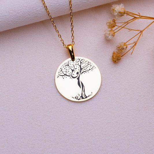 Tree of Life Pendant,Celtic Tree of Life Necklace,Silver Family Tree Charm,Minimalist Handmade Jewelry, Gift for Her, Birthday,Anniversary