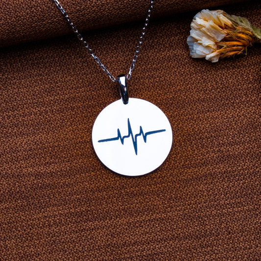 Heartbeat Necklace, Custom Heartbeat Pendant, Baby Heartbeat Jewelry, Gold Personalized Gift, Birthday & Anniversary Necklace for Her,Mom.