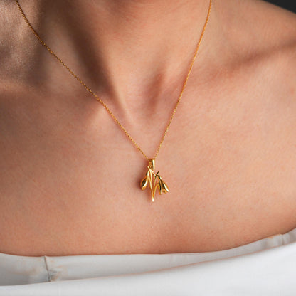 Snowdrop Necklace - Gold Birth Flower Necklace, Minimalist Birthflower Jewelry, Silver Flower Necklace, Birth Month Gift, Personalized Gifts