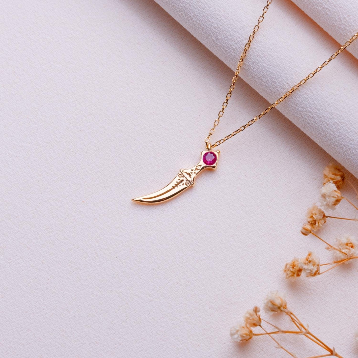 Dagger Birthstone Necklace – Medieval Sword Pendant,Personalized Gift for Her, August November December Birthstone Jewelry,Birthday Necklace