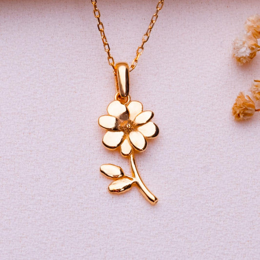 Cosmos Flower Necklace • October Birth Flower Jewelry • Floral Birthflower Pendant • Mama Sister Gift • Birth Month Necklace•Gift for Women