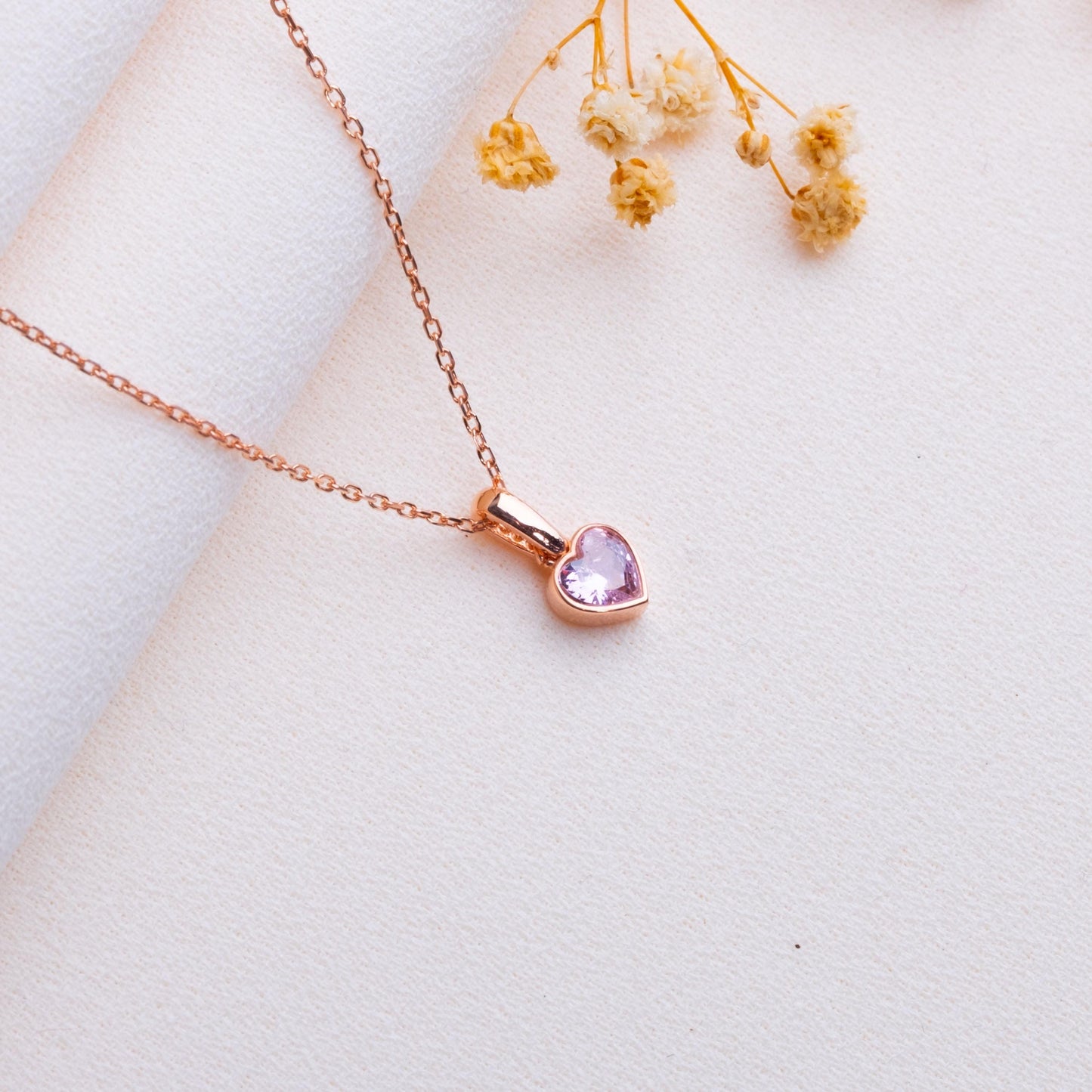 Birthstone Pendant Necklace • Custom Crystal Charm in Gold or Silver,Dainty Gemstone Necklace•Memorial or Personalized Gift,Handmade Jewelry