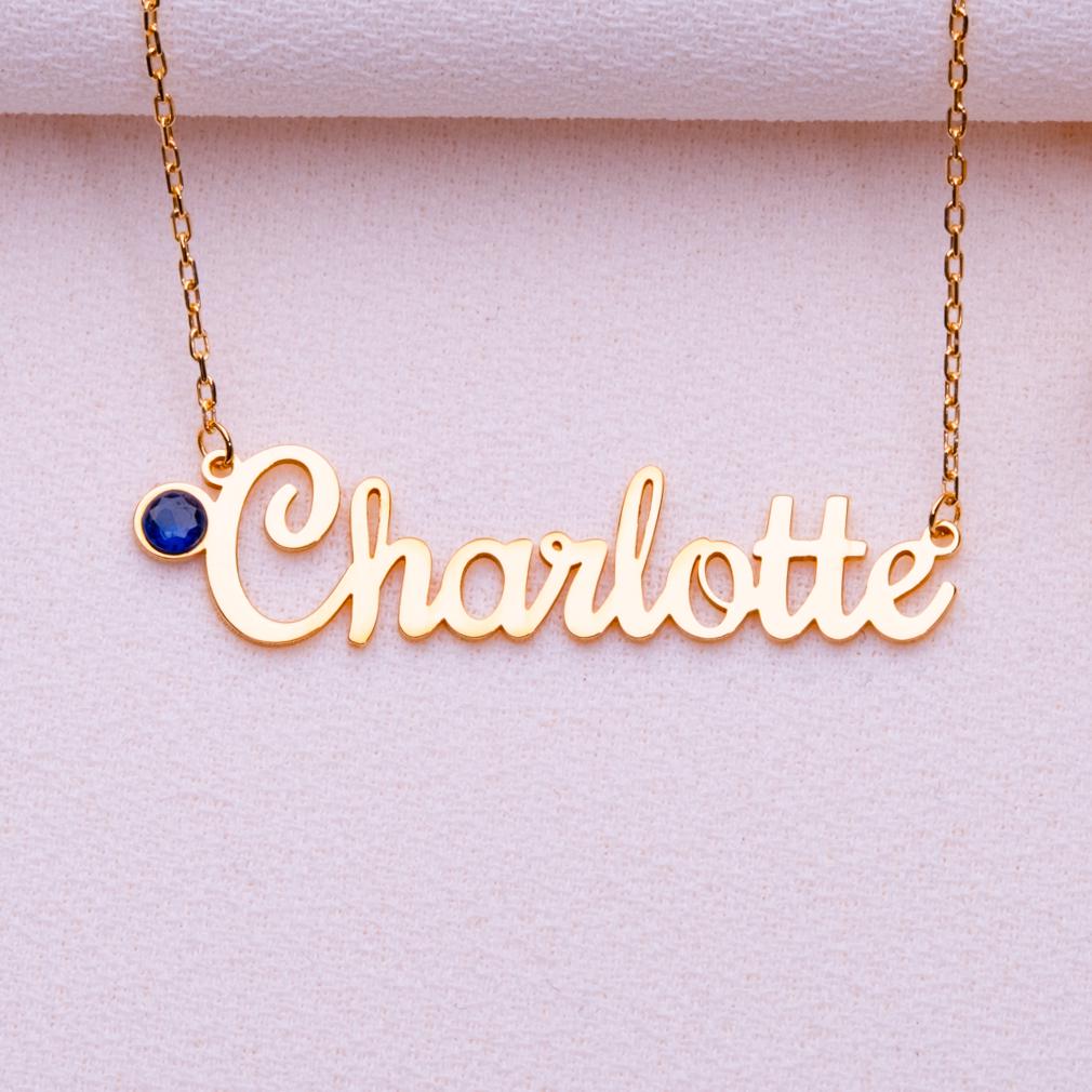 Name Jewelry for Mom • June Birthstone Pendant • Personalized Gift for Grandma • Ruby Minimalist Charm Necklace • Handmade Silver Piece