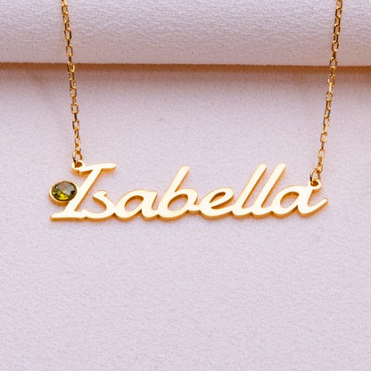 Initial Name Necklace • November Birthstone Jewelry • Birthday Gift for Mom • Dainty Custom Charm • New Mom Personalized Pendant