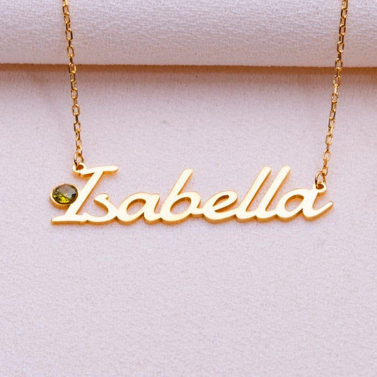 Initial Name Necklace • November Birthstone Jewelry • Birthday Gift for Mom • Dainty Custom Charm • New Mom Personalized Pendant